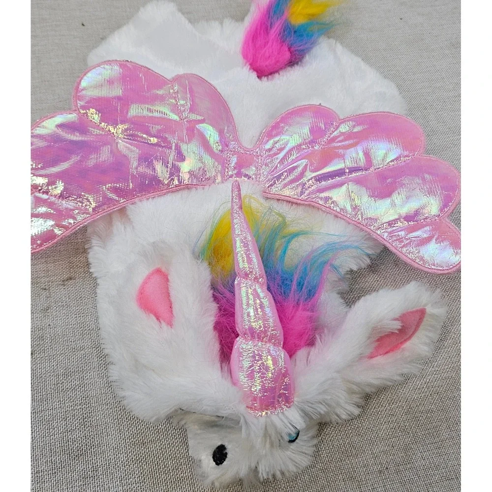 Michaels Unicorn Pet Costume Small White Pink Rainbow Wings Booties Set 550229
